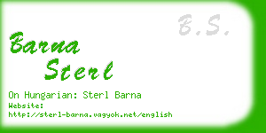 barna sterl business card